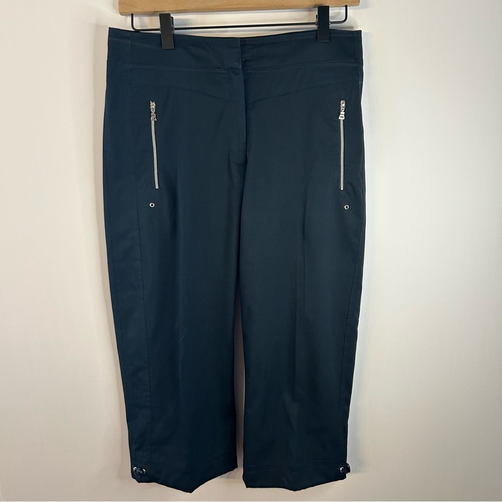 TAIL Tech Performance Capri Pants, Sz 6, Navy Blue Cropped Golf Pants, High Rise